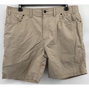 Orvis Beige Khaki Cotton High Rise Shorts Size 40